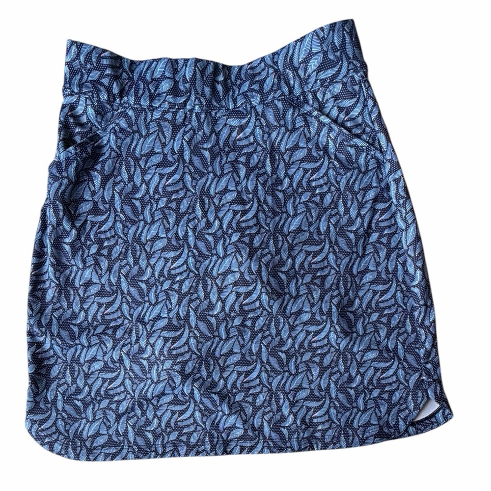 Ladies Peter Millar Golf / Athleisure Skort with Pockets, Navy Blue Print, XS